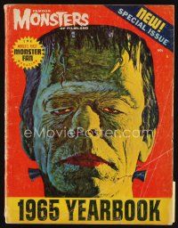 7j125 FAMOUS MONSTERS OF FILMLAND annual yearbook magazine 1965 wonderful Frankenstein art!