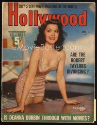 7j100 HOLLYWOOD magazine April 1941 sexy portrait of Ann Rutherford wearing swimsuit!
