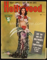 7j101 HOLLYWOOD magazine May 1941 full-length Hedy Lamarr in sexiest outfit from Ziegfeld Girl!