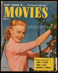 7j075 MODERN MOVIES magazine April 1951 portrait of sexy June Haver by Frank Powolny!