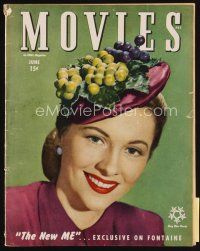7j067 MODERN MOVIES magazine June 1945 portrait of Joan Fontaine starring in The Affairs of Susan!