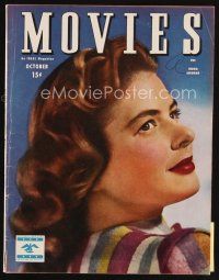 7j071 MODERN MOVIES magazine October 1945 portrait of Ingrid Bergman, starring in Spellbound!