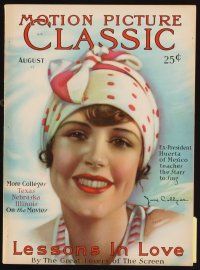 7j084 MOTION PICTURE CLASSIC magazine August 1929 art of pretty smiling June Collyer by Don Reed!