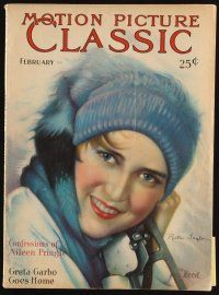 7j078 MOTION PICTURE CLASSIC magazine February 1929 wonderful art of Ruth Taylor by Don Reed!
