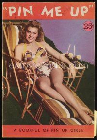 7j109 PIN ME UP magazine 1944 a bookful of pin-up girls including Rita Hayworth & Ann Sheridan!