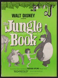 7j396 JUNGLE BOOK pressbook '67 Walt Disney cartoon classic, great images of all characters!
