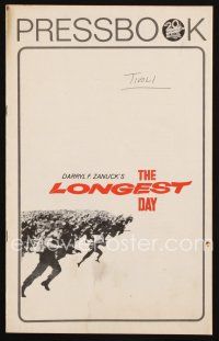 7j409 LONGEST DAY pressbook R69 Zanuck's World War II D-Day movie with 42 international stars!