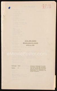 7j326 GRAND JURY SECRETS release dialogue script April 5, 1939, screenplay by Irving Reis & Yost!