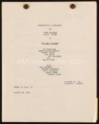 7j338 MY MAN GODFREY continuity & dialogue script Aug 22, 1957 written by Freeman, Berneis & Bowers