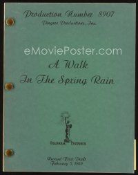 7j352 WALK IN THE SPRING RAIN revised first draft script February 5, 1969, screenplay by Silliphant