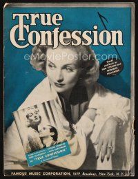 7j313 TRUE CONFESSION sheet music '37 Carole Lombard, Fred MacMurray, True Confession!
