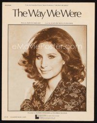 7j316 WAY WE WERE sheet music '73 Barbra Streisand sings The Way We Were!