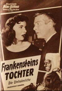 7j237 FRANKENSTEIN'S DAUGHTER German program '59 great different images of wacky monsters!