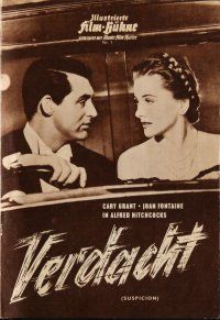 7j269 SUSPICION German program R67 Alfred Hitchcock, Cary Grant, Joan Fontaine, different images!