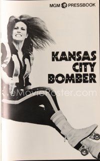 7j398 KANSAS CITY BOMBER pressbook '72 sexy Raquel Welch is the hottest thing on wheels!