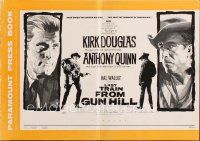7j404 LAST TRAIN FROM GUN HILL pressbook '59 Kirk Douglas, Anthony Quinn, directed by John Sturges!