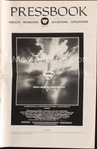 7j433 SUPERMAN pressbook '78 comic book hero Christopher Reeve, Gene Hackman