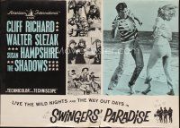 7j434 SWINGERS' PARADISE pressbook '65 Cliff Richard, Susan Hampshire, wild nights & way out days!