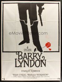 7k283 BARRY LYNDON French 1p '76 Stanley Kubrick, historical romantic war melodrama, Bourduge art!