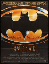 7k286 BATMAN French 1p '89 Michael Keaton, Jack Nicholson, directed by Tim Burton!
