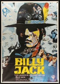 7k298 BILLY JACK French 1p '71 Tom Laughlin, Delores Taylor, great colorful Ermanno Iaia art!