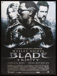7k303 BLADE TRINITY French 1p '04 Wesley Snipes, Jessica Biel, Ryan Reynolds, vampire sequel!