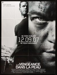 7k309 BOURNE ULTIMATUM advance French 1p '07 Matt Damon is Jason Bourne, cool different image!