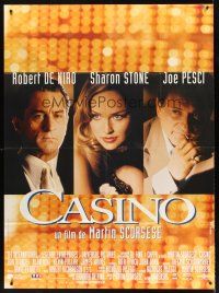 7k323 CASINO French 1p '96 Martin Scorsese, Robert De Niro & Sharon Stone, Joe Pesci, different!