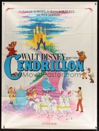 7k337 CINDERELLA French 1p R70s Walt Disney classic romantic musical fantasy cartoon!