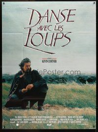 7k352 DANCES WITH WOLVES French 1p '91 different image of Kevin Costner!