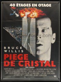 7k368 DIE HARD French 1p '88 cop Bruce Willis is up against twelve terrorists, crime classic!