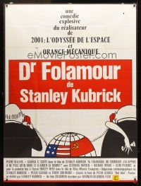 7k375 DR. STRANGELOVE French 1p R70s Stanley Kubrick classic, Sellers, Tomi Ungerer art!