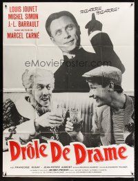 7k379 DROLE DE DRAME French 1p R80s Marcel Carne classic, different image of top stars!