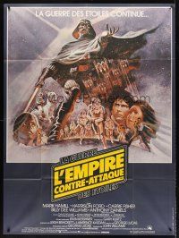 7k389 EMPIRE STRIKES BACK French 1p '80 George Lucas sci-fi classic, with art like U.S. style B!