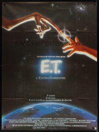7k383 E.T. THE EXTRA TERRESTRIAL French 1p '82 Steven Spielberg, classic fingers touching image!