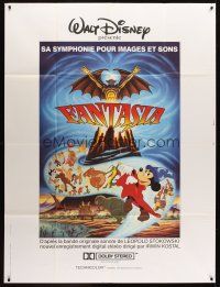 7k402 FANTASIA French 1p R80s different art of Mickey Mouse & others, Disney musical classic!