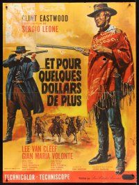 7k413 FOR A FEW DOLLARS MORE French 1p '66 Sergio Leone, Van Cleef & Clint Eastwood by Jean Mascii!