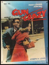 7k444 GUN CRAZY French 1p R80s Joseph H. Lewis noir classic, bad Peggy Cummins, different image!