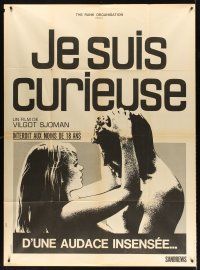 7k471 I AM CURIOUS YELLOW French 1p '67 classic landmark early sex movie, different Xarrie art!