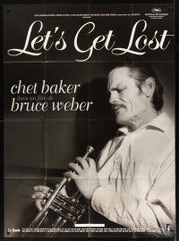 7k523 LET'S GET LOST French 1p R08 Bruce Weber, different image of Chet Baker with trumpet!