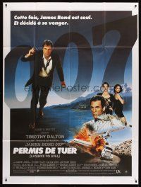 7k525 LICENCE TO KILL French 1p '89 Timothy Dalton as James Bond, he's out for revenge!