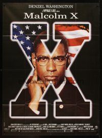 7k539 MALCOLM X French 1p '92 directed by Spike Lee, different c/u of Denzel Washington!