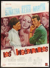 7k544 MARRIAGE ON THE ROCKS French 1p '65 different art of Sinatra, Kerr & Martin by Jean Mascii!