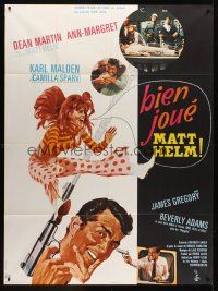 7k564 MURDERERS' ROW French 1p '66 art of spy Dean Martin as Matt Helm & sexy Ann-Margret!