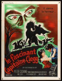 7k576 NIGHT CREATURES French 1p '62 Hammer, different art of giant eyes looming in the sky!
