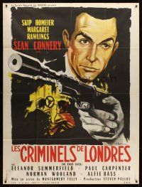 7k581 NO ROAD BACK French 1p R65 cool different artwork of Sean Connery & gun with silencer!