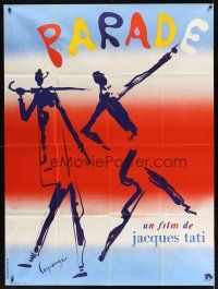 7k596 PARADE French 1p '74 Jacques Tati, cool surreal art by Lagrange & Roger Boumendil!