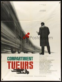 7k661 SLEEPING CAR MURDER style A French 1p '65 Costa-Gavras' Compartiment tueurs, Broutin train art