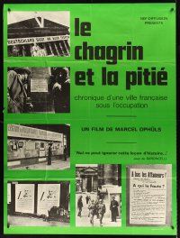 7k664 SORROW & THE PITY French 1p '71 Marcel Ophuls classic WWII documentary, different images!