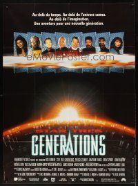 7k675 STAR TREK: GENERATIONS French 1p '94 Patrick Stewart as Picard, Shatner as Kirk, different!